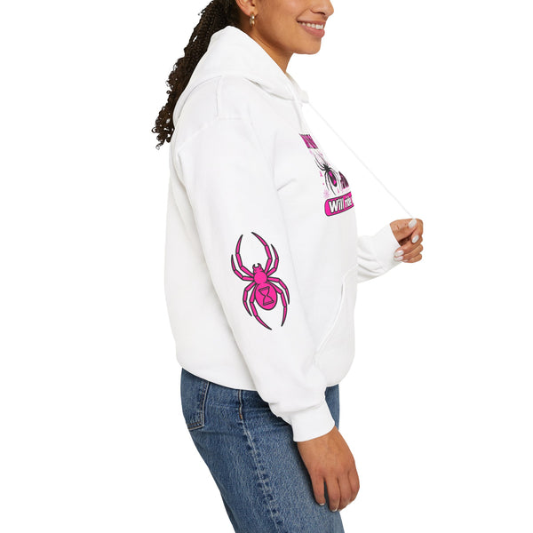 Black Widow Performance Hoodie — Pink Spider Racing Design