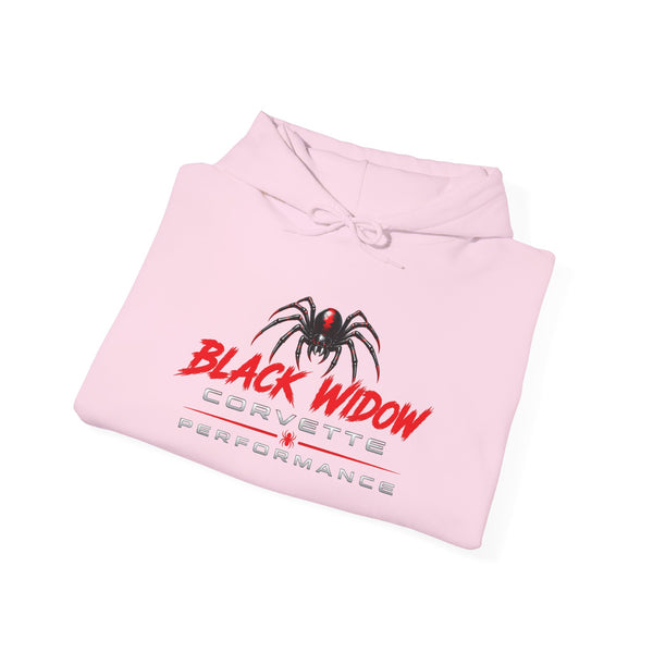 Black Widow Racing Hoodie — Spider Logo Performance Pullover