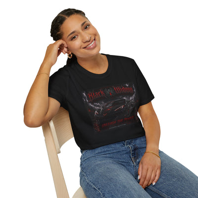 Black Widow Graphic Tee — Dark Gothic Car Design