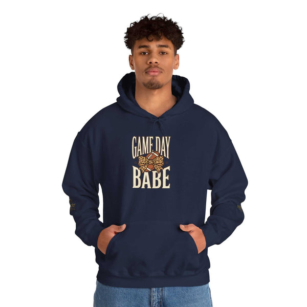 Hoodie — "Game Day Babe" Graphic Hooded Sweatshirt (Black Widow Performance)
