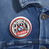 No Ice Closed Pin Button — Funny Snow Day Enamel-Style Lapel Pin