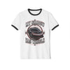 Black Widow Performance Unisex Cotton Ringer T-Shirt with classic contrasting collar and sleeves design