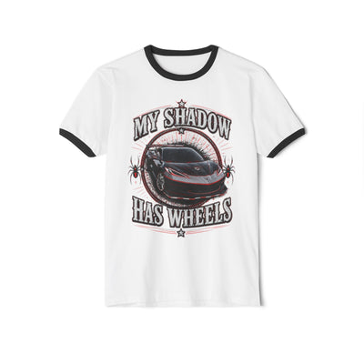 Black Widow Performance Unisex Cotton Ringer T-Shirt with classic contrasting collar and sleeves design