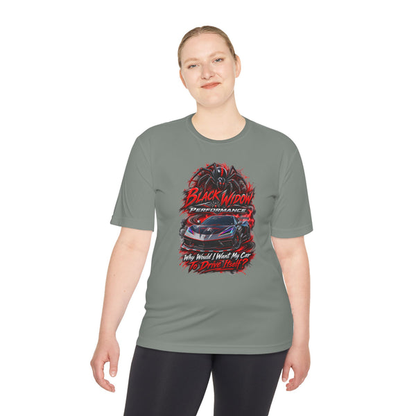 Corvette Performance Tee — Black Widow Racing Graphic