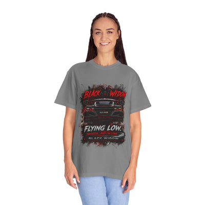 Too Fast To Follow Black Widow Horsepower Sports Car T-Shirt