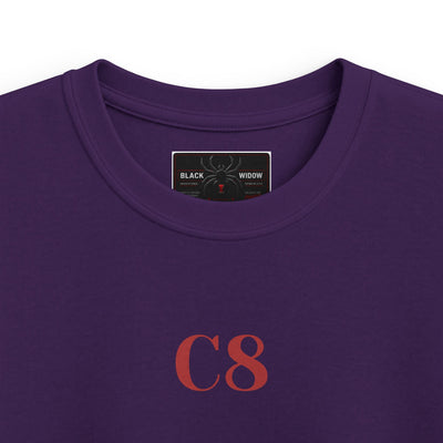 Kids black C8 Corvette One of One Black Widow Tee with sleek sports car design