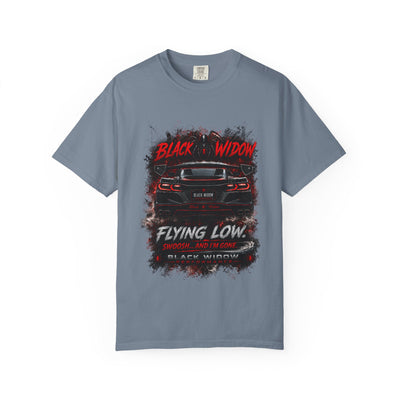 Too Fast To Follow Black Widow Horsepower Sports Car T-Shirt
