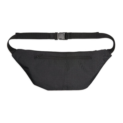 Black Widow Performance Large Fanny Pack with vivid Mardi Gras circus design and adjustable waist belt