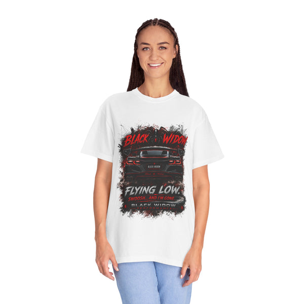 Too Fast To Follow Black Widow Horsepower Sports Car T-Shirt