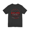 Black Veteran Corvette C8 Tee with Black Widow Performance graphic on black Bella+Canvas 3001 t-shirt