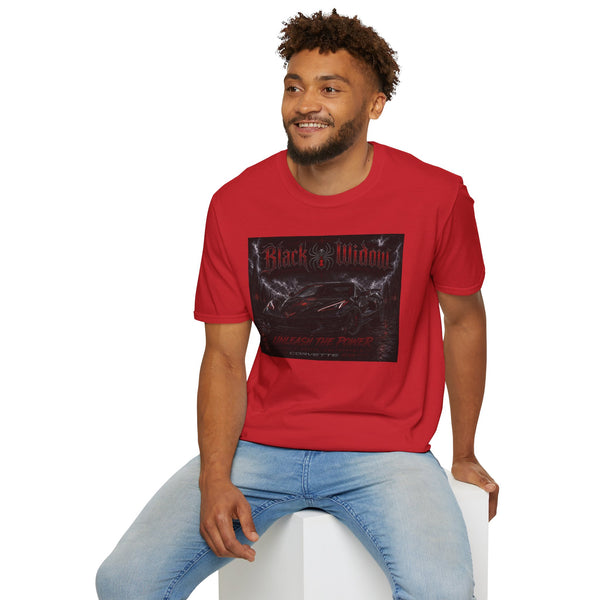 Black Widow Graphic Tee — Dark Gothic Car Design