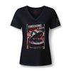 Checking Under the Hood Tee — Women's V-Neck Cat