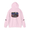 Veteran ’Merica Car Flag Hoodie with patriotic Corvette design and cozy kangaroo pocket