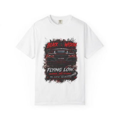 Too Fast To Follow Black Widow Horsepower Sports Car T-Shirt