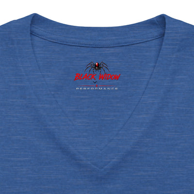 Checking Under The Hood Tee — Women's V-Neck Cat & Sports Car Graphic
