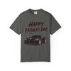 Black Widow Corvette C8 Dad T-shirt with sleek car design on soft garment-dyed cotton