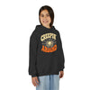 Youth Hoodie – "Creepin' Around" Halloween Spider Skull Design