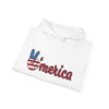 Veteran ’Merica Car Flag Hoodie with patriotic Corvette design and cozy kangaroo pocket