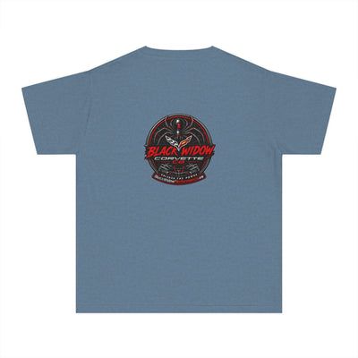 Youth midweight tee shirt made of 100% combed ring-spun cotton, soft-washed and garment-dyed for comfort and classic fit