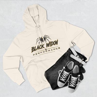 Black Widow Performance Hoodie medium-heavy fleece pullover with spider logo and bold Game Day racing graphics