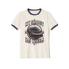 Black Widow Performance unisex cotton ringer t-shirt with classic fit and contrasting collar and sleeve bands