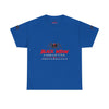 Black Widow Corvette performance tee with vintage graphic and size guide table