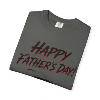 Black Widow Corvette C8 Dad T-Shirt with sleek car silhouette design on soft garment-dyed cotton