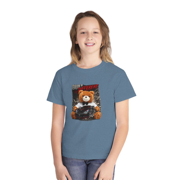 Youth Midweight Tee in soft-washed combed cotton with classic fit for active kids
