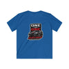 Kids black C8 Corvette One of One Black Widow tee shirt with sports car graphic