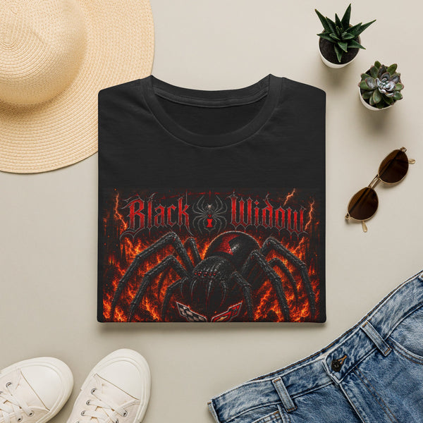 Black Widow Spider T-Shirt — "Unleash the Power" Graphic Tee