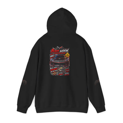 Black Widow Racing Hoodie — Spider Logo Performance Pullover