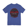 Black Veteran Corvette C8 Tee with Black Widow Performance graphic on black cotton shirt