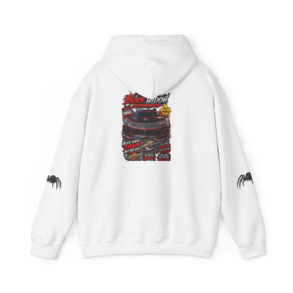 Black Widow Racing Hoodie — Spider Logo Performance Pullover
