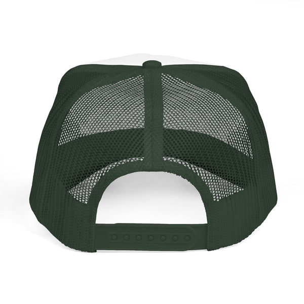 Black Widow Performance Trucker Hat — Retro Skull & Arachnid Mesh Cap