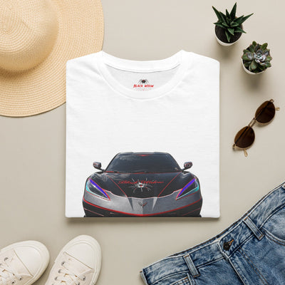 Black Widow Performance Corvette Z51 T-shirt in black with subtle Corvette design