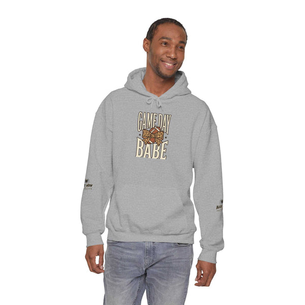 Hoodie — "Game Day Babe" Graphic Hooded Sweatshirt (Black Widow Performance)