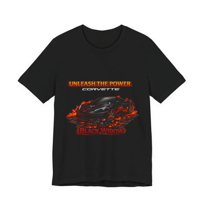 Corvette Black Widow Tee — Unleash the Power Sports Car T-Shirt