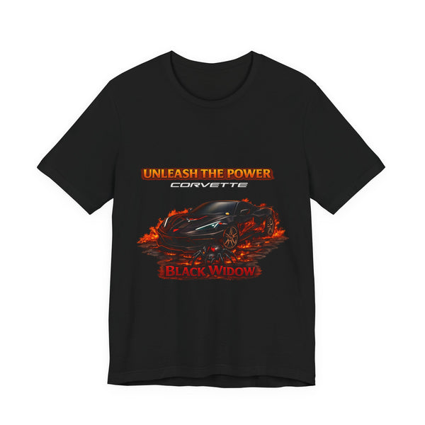 Corvette Black Widow Tee — Unleash the Power Sports Car T-Shirt