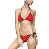 Pink Black Widow logo bikini with tie-side triangle top and adjustable straps