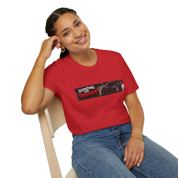 Racing Into Fatherhood T-Shirt — 'Speeding Into Fatherhood' Motorsports Dad Tee