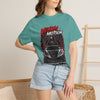 Black heavyweight Venom in Motion Corvette C8 T-shirt with coiled spider and Black Widow Performance design