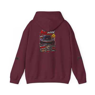 Black Widow Racing Hoodie — Spider Logo Performance Pullover