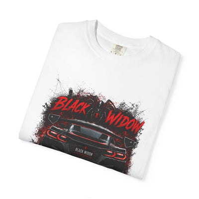 Too Fast To Follow Black Widow Horsepower Sports Car T-Shirt