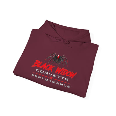 Black Widow Racing Hoodie — Spider Logo Performance Pullover