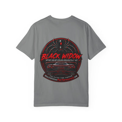 Too Fast To Follow Black Widow Horsepower Sports Car T-Shirt