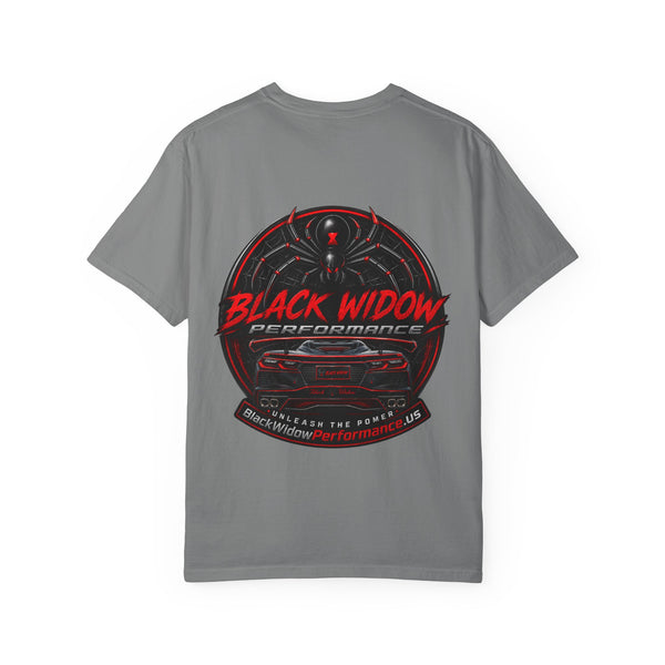 Too Fast To Follow Black Widow Horsepower Sports Car T-Shirt