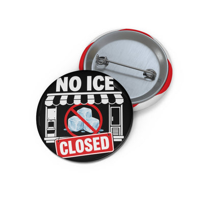 Custom Pin Buttons made of metal with glossy, UV-resistant finish and safety pin backing in three sizes