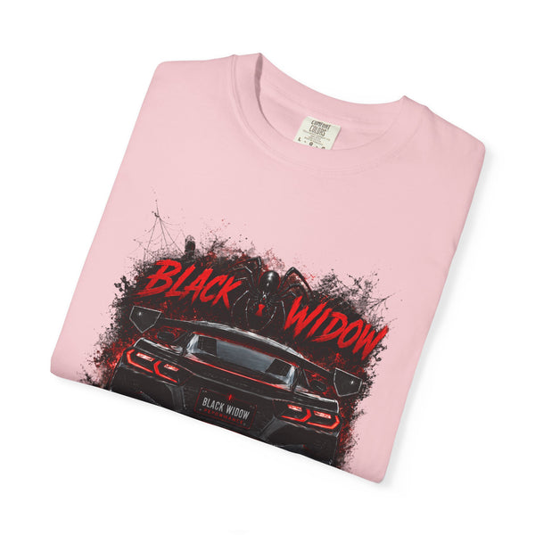 Too Fast To Follow Black Widow Horsepower Sports Car T-Shirt