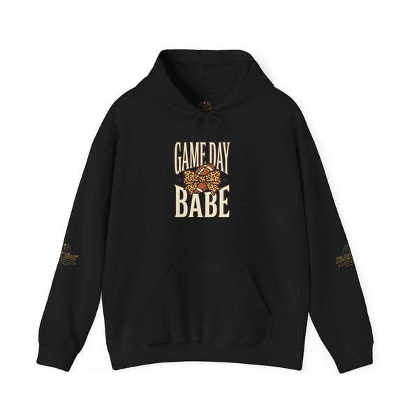Hoodie — "Game Day Babe" Graphic Hooded Sweatshirt (Black Widow Performance)