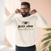 Black Widow Performance Hoodie medium-heavy fleece pullover with kangaroo pocket and adjustable hood featuring spider logo and Game Day racing graphics